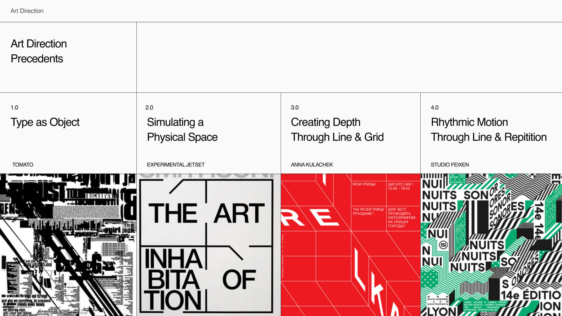 Art Direction Precedents from Studios